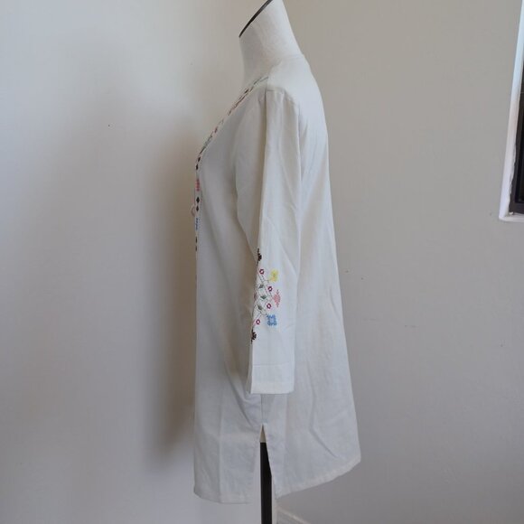 Umgee USA Embroidered Cardigan Open Front with Tie and Pockets Size Small NEW - Picture 7 of 12